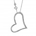2.50 CTW CZ Sterling Silver Heart 18" Necklace
